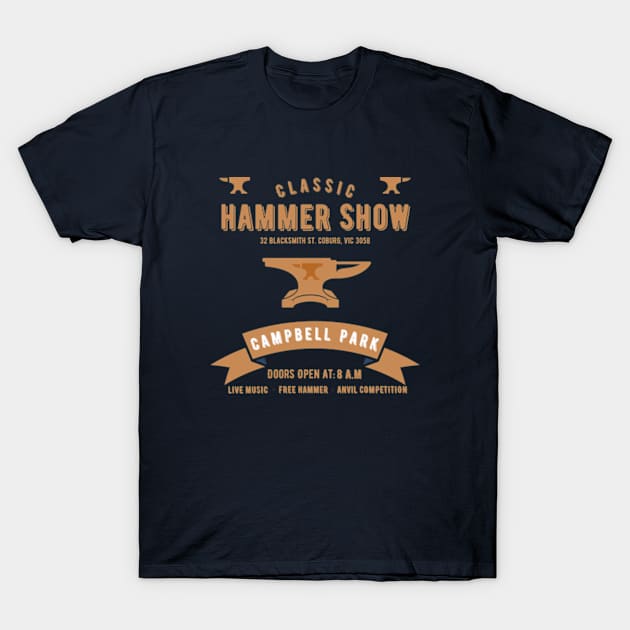 Anvil Hammer Car Park Show T-Shirt by bert englefield 